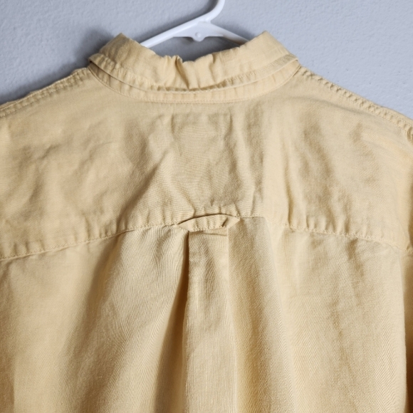 Columbia Mens Light Yellow Ramie/Cotton Short Sleeve Buttondown Shirt-Size L - Picture 6 of 8